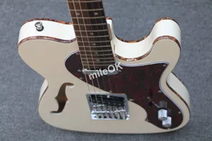 Custom Shop, weiße Single-F-Loch-TL-E-Gitarre, Farbbindung, kundenspezifischer Service ist verfügbar