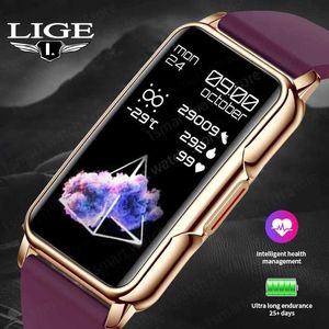 Inteligentne zegarki Lige Bluetooth Połączony telefon inteligentny zegarek Kobiety muzyka fitness Sport Bransoletka Sleep Monitor Waterproof Man Smartwatch Kobiety