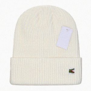 Designer Mens Bonnet Beanie Lacostily Sticked Winter Hats For Men Women Luxury Crocodile ShapeInnf#