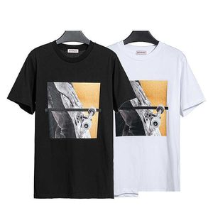 Mens T-shirts Designer Fashion Clothing Tees Tshirt Palms skateboard tryckt kort ärm High Street Loose Womens Tren Casual Round N Dhada