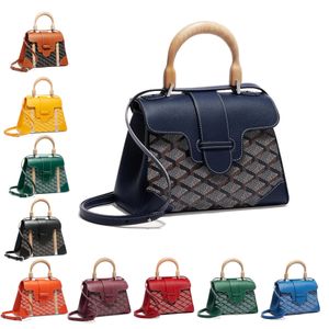 مع Box Girls Clut Clutch Flap Bag ، مصممة جديدة للسيدات الخيزران الأعلى المقبض الخشبي الفاخر المحافظات