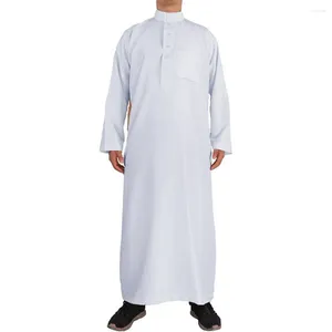 Etniska kläder arabiska mantel traditionell andningsbar avslappnad klassisk jubba långärmad män muslimska vår sommaren bekväma