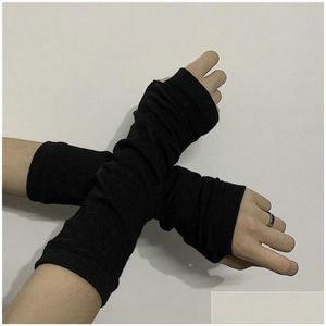 Akcesoria kostiumowe Rękawiczki Akcesoria Darkly Ninja Mitten Ovisleeve Man Kobiet Modna Słońce Blok Keep Warm Cuff Lolita Finger Dh2vi