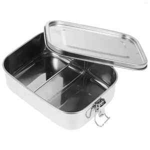 Dinnerware Stainless Steel Lunch Box Durable Bento Crisper Sealed Carrier Kids Snack Container