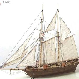 Arts and Crafts 1 Set Assembling Building Kits Ship Model Wooden Sailboat Toys Sailing Model Assembled Wooden Kit DIY Wood Crafts YQ240119