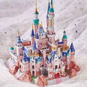 Narzędzia rzemieślnicze 3D Metal Puzzle Dream Princess Castle Model Zestawy budowlane z lekkim majsterkowaniem laserowym zabawki do dziewcząt Prezenty urodzinowe YQ240119