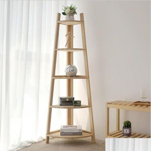 Bedroom Furniture Corner Shelf Solid Wood Tripod Mti-Layer Bookshelf Modern Simple Balcony Corners Flower Racks2879 Drop Delivery Home Dhiky