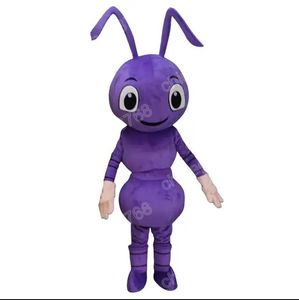 Costume da mascotte formica viola Vestito da festa operato da Halloween Vestito da personaggio dei cartoni animati Vestito da carnevale per adulti Taglia Compleanno Vestito da esterno