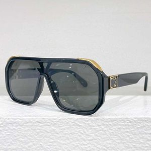 Occhiali da sole rettangolari di marca per uomo 1165 Occhiali da sole con montatura in acetato Accessori in metallo dorato Lenti resistenti ai raggi UV nere Occhiali alla moda da donna di alta qualità