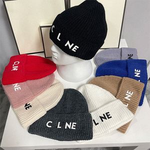 Tasarımcı Kapağı Kış Celins S Hats Beanie Erkekler Yün Lüks Kadın Bonnet Şapka UNISEX KAZICI MEKTUPLAR SAKINLI DIŞ GİDERİ TAKIMI HATSCDLL#