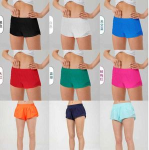 Aktywne szorty lululemenly letnia joga gorąca gorąca oddychanie szybkie sporty sporty damskie Pocket Running Pants Princess Sportswear Classic Design 6013ess