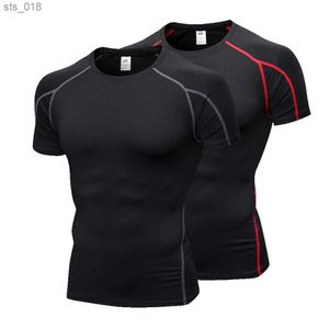 Jogging Clothing Running Shirts Men Summer Compression T-shirts Sportswear Short Sleeve Jersey Gym Fitness T-shirt Training Workout Sport T ShirtH24119