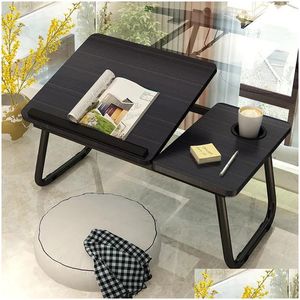 Other Furniture Portable Folding Laptop Desk Lazy Table Bed Sofa Small Computer Standing Home Installation Drop Delivery Garden Dhs5B