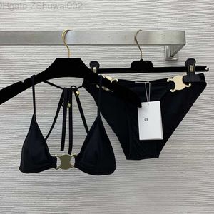 2023 Black Cel Designer Bikini Luksusowe stroje kąpielowe Kobiety kostium kąpielowych zbiorniki stroje kąpielowe Tong Symplomowy Cover Up dwuczęściowy projektanci Bikini Katębki Kąciki G8Q6