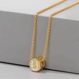 Necklace Earrings Set A-Z Letter For Women Capital Initial Chain Chokers Men Gold Color Clavicle Minimalist Jewelry Gift