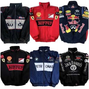 F1 Formula One Racing Jacket Vintage American Style Jacket Motorcycle Cycling Suit Motorcycle Suit Baseball Suit Outdoor Windproof Competition training uniform