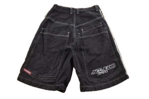 Männer Hosen Y2K Shorts Hip Hop Brief Grafik Gestickte Übergroße Baggy Denim Gym Streifen Shorts Harajuku Mode Gothic Basketball Shortsephemeralew