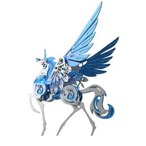 Narzędzia rzemieślnicze DIY jednorożca Zestaw modelu metalowego metalowego koni Zestaw 3D Puzzle Fair Mechanical Fairy Beast Series Zaburzenia Zestawy modelowe 3D dla dorosłych YQ240119