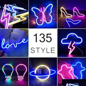 Led Neon Sign Wholesale Signs Night Lamp Lights For Kids Room Children Bedroom Wedding Decoration Drop Delivery Lighting Holiday Dhith