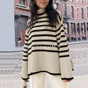 Women's Sweaters European And American Loose Striped Sweater 21033 Women Sweater