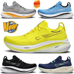 Running Sneakers Pure Gel Nimbus 26 Feather Grey Black White Waterscape Bright Yellow Sunrise Red For Men Sports Shoes Women Soft Sole Lightweight Training Loafers