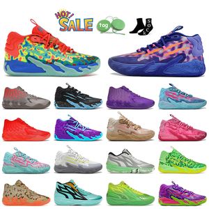 2024 Moda Basketbol Ayakkabı Kanatları Bir Lamelo Top Ayakkabılarının 01 Lamelos MB.03 02 Kadın Erkek Eğitmenler Guttermelo Chino Hills Rick Morty Supernova Pembe Yeşil Spor Ayakkabıları