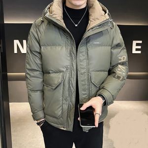 후드로드 자켓 남자의 짧은 겨울 새로운 트렌디 한 한국어 버전 두꺼운 재킷 겨울