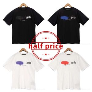 Designer T Shirt Mens Shirts for Men Tide Sprayed Streetwear Letter Cotton Bear Womens Unisex Clothes T-shirt Tee Clothing Tops Half price for the second item