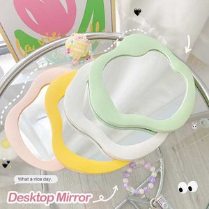 2PCS Mirrors Ins Makeup Mirrors Creative Decorative Mirror Irregular Desktop Mirrors Dormitory Cosmetic Mirror for Woman Room Decor