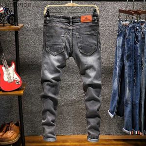 Men's Jeans 2022 New Jeans 7 Color Men's Stretch Skinny Fashion Casual Slim Denim Trousers Men Khaki Green Grey Plus Size 38-28L240120