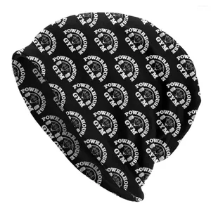 Berets Powerhouse Gym Logo Motorhaube Hüte Hip Hop Strickmütze Für Frauen Männer Winter Warme Bodybuilding Fitness Skullies Beanies Caps