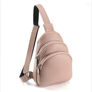 Mochila 2024 mulheres bolsa de ombro pacote de cintura masculino cinto bolsa casual celular peito