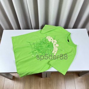 Tshirt Man Sp5derデザイナーシャツグリーングラフィックティーサマースパイダーパーカー555印刷女性高品質の半袖無料の人々衣料品クルーネックUAWF UAWF