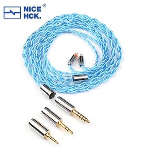 Accessories NiceHCK Season Flagship Earphone Upgrade Cable 7N Silver Plated OCC 3in1 Detachable Modular Plug 0.78mm 2Pin for IEM MK4 F1