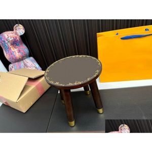 Andra möbler berömda varumärken Funktionell svart valnöt liten bänk kan äta avhämtning på soffbordet runda fyrkantiga anti-fall sko stoo dhcdp