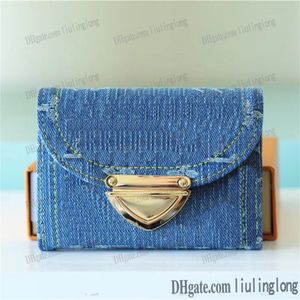 Designer Denim M82961 KEY POUCH purse wallets mini wallet CardHolder coin purse women wallets card holder Key Ring Credit Luxury designer wholesale Small