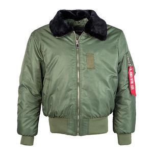 New fashion high quality padded down collar dismantle pilot jacket vintage Air Force men and women love cotton jacket jackets