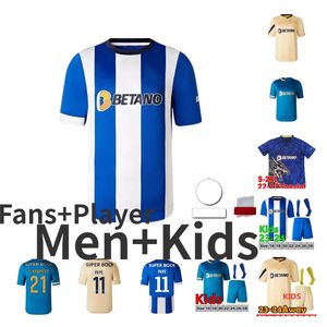 23 24 FCポルトスサッカージャージドラゴンファンプレーヤーバージョンMatheus 2023 2024 Home Away 3rd Campeoes Pepe Oliveira Mehdi Luis Diaz Men Kids Otavio Sergio Football Shirt