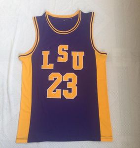 Nowy 2020 Nowy przyjęcie tani wysokiej jakości 23 Pete Maravich LSU Tigers College Basketball Jerseys Białe fioletowe żółte purple1124957