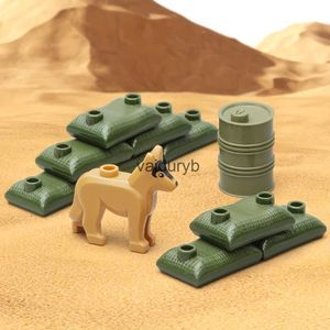 Świąteczne materiały zabawek 1set Mini Army Sandbag Army Fuel Build Block Zestaw zabawek Zestaw zabawek Kreatywna scena symulacja odgrywanie ról prezentvaiduryb