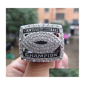 Cluster Rings Fantasy League Football FFL Championship Ring Men Fan Souvenir Gift Wholesale Drop Leverans smycken Ring DHVQK