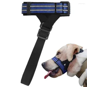 Dog Collars Muzzles Adjustable Dogs Guard Muzzle With Reflective Wire Small Medium Wears For Traveling Pography Home Walking Pla