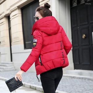 Women's Trench Coats Jacket Hoodie Pink Zip-up Thick Padding Female Short Duck Down Cropped Quilted Padded Red Y2k Fashion Elegant Cute