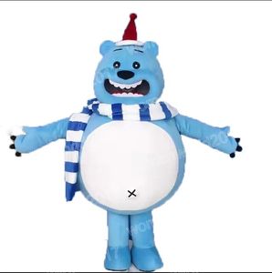 Chapéu vermelho urso mascote traje simulação personagem dos desenhos animados roupas terno adultos tamanho roupa unisex aniversário natal carnaval fantasia vestido