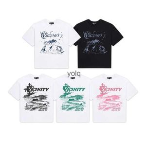 T-shirt das mulheres VICINITY Camiseta Y2K Homens Mulheres Hip Hop Carta Impressão Gótica Oversized Camiseta 2023 Novo Harajuku Casual Manga Curta Topsyolq