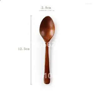 Spoons Solid Wood Long Handle Tableware Sets Wooden Milk Honey Soup Spoon Teaspoon Coffee Stir Stick Kitchen Accessories