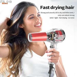 Hair Dryers Transparent Hair Dryer Professional Electric Hair Dryer Hot And Cold Strong Wind Powerful Blower Temperature With 2 Nozzle