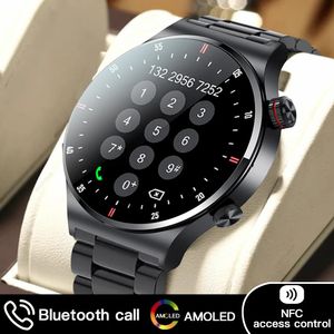 Watches 2022 Yeni EKG Akıllı Saat Erkekler Özel Cevap Cevap Çağrı Sport Fitness Tracker NFC Erişim Kontrolü Su geçirmez erkekler için akıllı saat