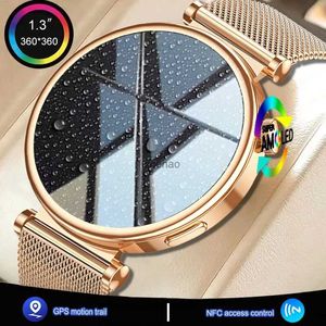 Smart Watches GT4 Mini Smart Watch Frauen GPS Tracker AMOLED Bildschirm Bluetooth Anruf Mode Smartwatch Drahtlose Ladegerät Für Huawei 2024 Uhr
