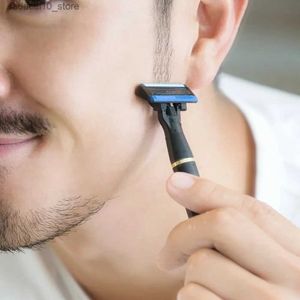 Electric Shavers Origianl Xiomi youpin Huanxing Shaver Manual Razor Beard Shaving Shavings Replaceable Shaver Blade Clip Not Electric Q240119